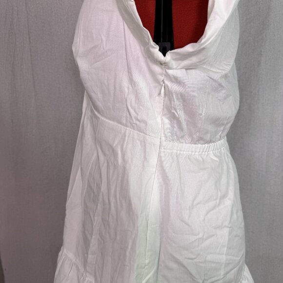 Steve Madden Women's Elastic Waist Sleeveless Mini Dress Size L White NWT E976 - Picture 4 of 12
